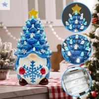 Gjcute Giáng Sinh Nhựa Phát Sáng Gnome Đèn Lồng Nhựa Để Bàn Cây Giáng Sinh Ngày Lễ Để Bàn Trang Trí Sáng Tạo Hiện Nay LED Các Bức Tượng Nhỏ VN