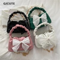 Gjcute Nữ Nơ Túi Xách Dây Xích Thời Trang Túi Đeo Vai Túi Messenger Túi Da PU
﻿ Wtdd