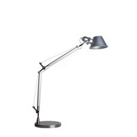 GL-61972-M,Table Lamp,American Industrial Desk Light Aluminum, Modern Simple Reading Light Draft Light with Swing Arms Silver for Office Study