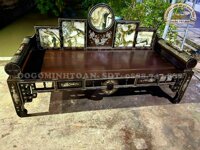 GL56 Giường Lười Gỗ Gụ Cẩn Ốc Cực Đẹp ( Chú Chung, Ninh Bình)