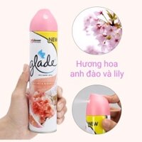 GLADE - XIT PHONG HOA ANH DAO LILY 280ML x 12 chai