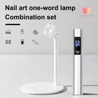 {Glamorluxe} Đèn móng tay có chân đế Đèn nghệ thuật cầm tay Màn hình LCD Đèn UV sấy nhanh cho móng tay Gel Recharg