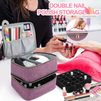 Glamorluxe-nail Ba Lan Mang Túi Tổ Chức Dung Tích Lớn Hai Lớp Thiết Kế Dây Kéo Đóng Cửa Máy Sấy Móng Tay Hộp Đựng
