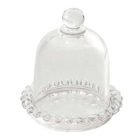 Glass Cake Stand with Lid, Transparent Cake Plate, Glass Dessert Dome, Dessert Serving Tray, Cupcake Display Plate - L