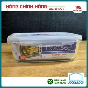 Hộp thủy tinh chịu nhiệt 1.35L Lock&Lock Clear chữ nhật - LLG448