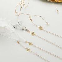 Glasses chain chuỗi đeo gọng kính hoa hồng cổ điển phong cách nhẹ nhàng thanh lịch Nhật Hàn