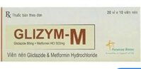 Glizym-M – Viên nén Gliclazide 80mg & Metformin Hydrochloride 500mg