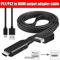 Glkwc PS2 Sang HDMI Adapter PC HDTV Full HD Cáp Chuyển Đổi HD PS2 Sang HDMI Tương Thích