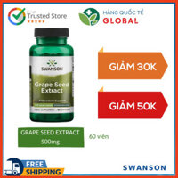 [Global] SWANSON GRAPE SEED EXTRACT/Full Spectrum GRAPE SEED 60 - 120 viên, Hỗ trợ chống oxy hóa cho người lớn