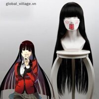 [Global _ village] Nhân vật hoạt hình Anime Jabami Yumeko Black Long Straight Wig Cosplay Party [VN]