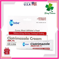 Globe Clotrimazole Cream 1% - Kem bôi làm dịu da chân, giảm ngứa, bỏng rát, nứt nẻ do nấm ngoài da