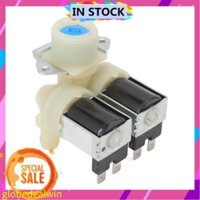 Globedealwin AC 220-240V Washing Machine Water Valve Dual Heads Magnetic Inlet For Samsung Cylinder