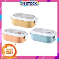 Globedealwin Lunch Container  Stainless Steel Box Cute Design for Office