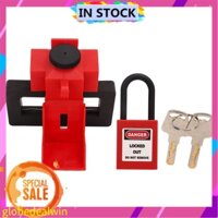 Globedealwin Safety Padlock Clamp On Nylon Breaker Lockout Universal Wearproof  Aging for Chemical Industry