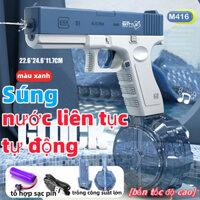 Glock súng nước điện Đồ chơi sung phun nước điện tử tự động đồ chơi mùa hè dành cho bé vận động ngoài trời có tặng kèm