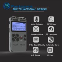 GloryStar Kỹ thuật số Âm Thanh Ghi Âm Dictaphone MP3 Màn Hình Hiển Thị LED Thanh Kích Hoạt 8GB