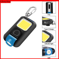 Glorystar Mini Led Móc Khóa Đèn Pin Đa Năng Usb Sạc Cob Đèn Làm Việc Ngoài Trời Khẩn Cấp Cắm Trại Đèn