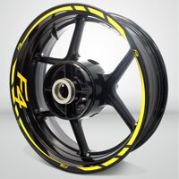 Gloss Yellow Motorcycle Rim Wheel Decal Accessory Sticker For MV Agusta F4
