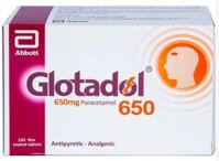 Glotadol 650mg – Paracetamol 650mg giảm đau, hạ sốt hiệu quả (hộp 10 vỉ x 10 viên)