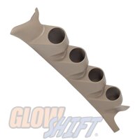 GlowShift Tan Quad Pillar Gauge Pod for 1999-2007 Ford Super Duty F-250 F-350 Power Stroke - Factory Color Matched - ABS Plastic - UV Protected - M...
