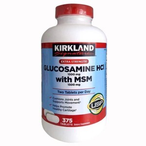 Thuốc bổ xương khớp Kirkland Signature Extra Strength Glucosamine HCI 1500mg With MSM 1500mg 375 viên