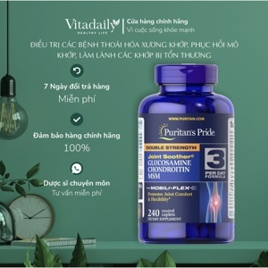 Viên uống hỗ trợ xương khớp Glucosamin Chondroitin MSM Puritan's Pride - 240 viên