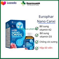 Glucosamin Nano Canxi MK7 chắc xương chắc răng ngăn ngừa loãng xương Hộp 30 viên