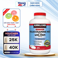 Glucosamine giảm đau xương khớp Glucosamine & MSM 1500mg 375 viên Kirkland Signature bổ xương khớp, giúp khớp khỏe mạnh