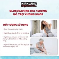 Glu.cosamine giảm đau xương khớp Glucosamine & MSM 1500mg 375 viên Kirkland Signature bổ xương khớp, giúp khớp khỏe mạnh