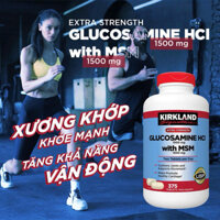 Glucosamine giảm đau xương khớp Glucosamine & MSM 1500mg 375 viên Kirkland Signature bổ xương khớp, giúp khớp khỏe mạnh