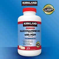 Glucosamine HCL 1500mg Kirkland with MSM 1500mg-Thuốc bổ xương khớp Glucosamin 375 viên, Hàng Mỹ