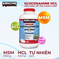 Glucosamine HCL và MSM 1500mg Kirkland Signature 375v giảm đau nhức xương khớp, bổ xương khớp - HN