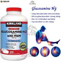 Glucosamine HCl with MSM Kirkland Signature hộp 375 viên hỗ trợ xương khớp chắc khỏe suri150895