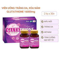 Glutathione 16000mg viên uống trắng da, mờ nám, giảm thâm, nâng tone collagen+C, hộp 60 viên