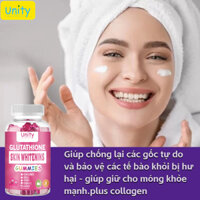 Glutathione 500mg Collagen cho vẻ đẹp da Bổ sung kẹo cao su chống lão hóa Làm trắng da mặ-Da đàn hồi