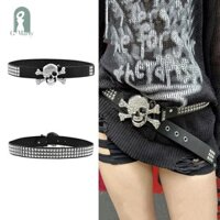 Gmarty Đinh Tán Đai Xốp Mỹ Rộng Thắt Lưng Đa Năng Quần Thắt Lưng Cho Nam Và Nữ Punk Rock Hộp Đêm Cá Tính Đầu Lâu Thắt Lưng KL