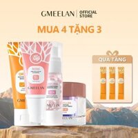 GMEELAN 4PCSTẩy Tế Bào Chết Da Mặt 50g+Kem hỗ trợ dưỡng sáng nách30g+chống nắngSPF50 30g+Kem lười sửa tuyết Gmeelan Polar Snow Algae Peptide 30g+Serum Astaxanthin(QUẢ TẶNG)