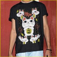 Gn Dandadan Dan Da Dan may mắn mèo Cosplay vải Full Graphic Áo thun mùa hè Anime tay ngắn Top NG