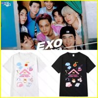 Gn EXO 13irthday HOME PARTY Họp CHANYEOL SEHUN DO Áo thun KPOP tay ngắn hàng đầu NG