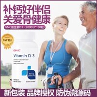 Gnc Vitamin D3, nhập khẩu từ Hoa Kỳ với 180 capGNC♣12.26♣