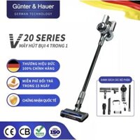 Gnter &amp; Hauer Máy Hút Bụi Cầm Tay Máy Hút Bụi Không Dây Sạc Điện 4 Trong 1 Đầu Chổi Một Máy Đa Năng LED Hiển Thị V20 - Hàng chính hãng