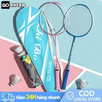 GO AHEAD Bộ 2 cây vợt cầu lông tặng kèm bao đựng và quấn cán Căng 11kg (24LBS)