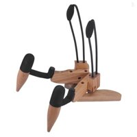 Gỗ Cứng Gấp Có Thể Gập Lại Nhạc Cụ Đứng Giá Đỡ Cho Đàn Guitar Điện Bass Màu Gỗ Tự Nhiên