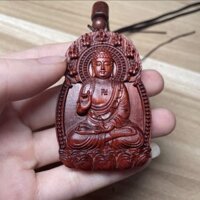 Gỗ Đàn Hương Đỏ Bùa Hộ Mệnh Cao Cấp Mặt Dây Chuyền Cung Hoàng Đạo Khắc Benming Gỗ Khắc Người Bảo Vệ Thần Gỗ gụ Hòa Bình