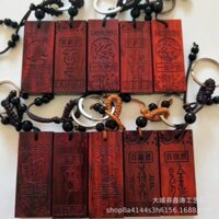 Gỗ Đàn Hương Đỏ Trăm Họ Tên Móc Khóa Mặt Dây Chuyền Tên Totem Mặt Dây Chuyền Thủ Công #YSK3.25#