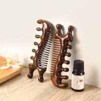 Gỗ Đàn Hương Massage Lược Đa Năng Kinh Tuyến Massage Đầu Massage Da Đầu Răng Lớn Gỗ Đàn Hương Lược Trị Liệu Tóc Massage Lược 3.33