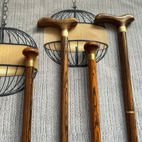Gỗ Đàn Hương Vàng Leo Núi Có Thể Tháo Rời Nạng Gỗ Rắn Ba Phần Nạng Chống Gậy Gỗ Đàn Hương Vàng Cầm Tay Người Già