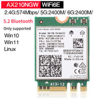 Go Dành Cho laptop PC WiFi 6E Intel AX210 5.2 M.2 Thẻ Không Dây AX210NGW 2.4Ghz 5Ghz 6Ghz 5374Mbps 802.11ax AX200 Adapter VN
