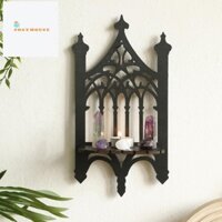 Gỗ Đen Gothic Loại Hàng Rào Treo Tường Kệ Nội Thất Phòng Ngủ Kệ Trang Trí