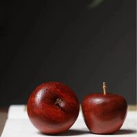 Gỗ Hồng Khắc An Toàn Niềm Vui Apple Chơi Tay Cầm Mảnh Xe Trà Bàn Phòng Khách Trang Trí Nhà Cửa Đồ Trang Trí Bán Buôn